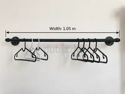 Wall-Mounted Heavy-Duty Clothes Rack – 1.05 m