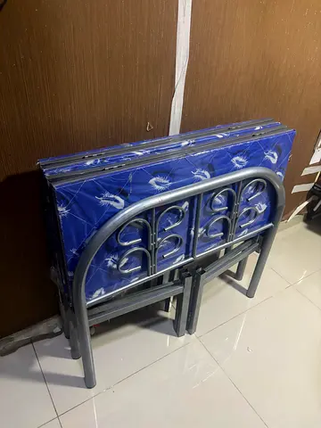 Single metal bed frame with mattress (good condition)