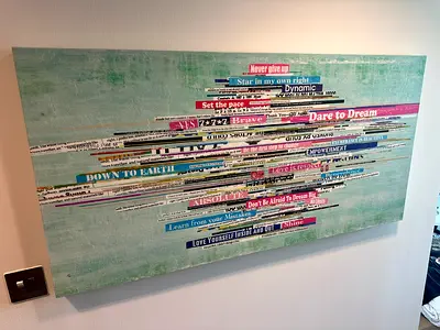 Modern Mixed-Media Inspirational Wall Art Panel