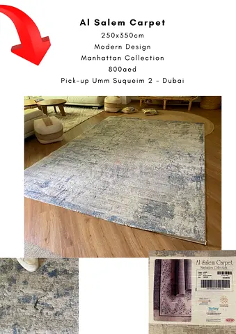 Al Salem Carpet in good condition - Manhattan Collection 250x350cm - 800 aed