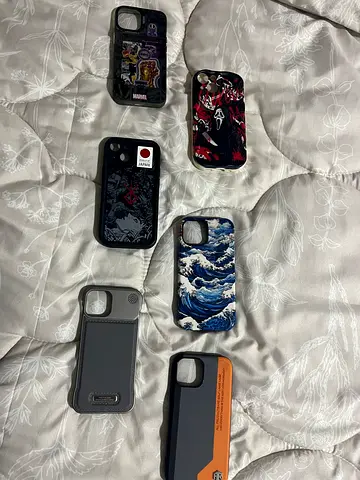 Collection of 6 iPhone 13 mini protective cases - various styles and used condition 50 dhs 6 cover