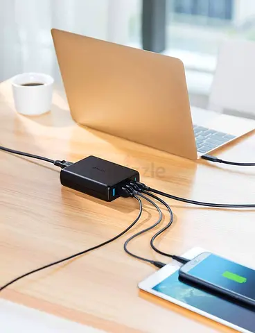 Anker PowerPort I PD (Model A2056), 60W 5-port desktop charging station. for MacBook and phones.