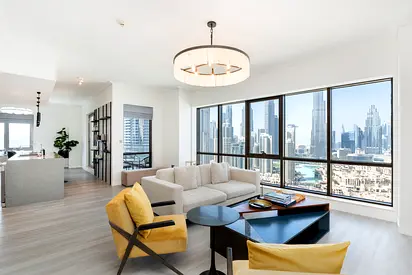 Sleek 3BR + Maid’s Room with Burj Khalifa View