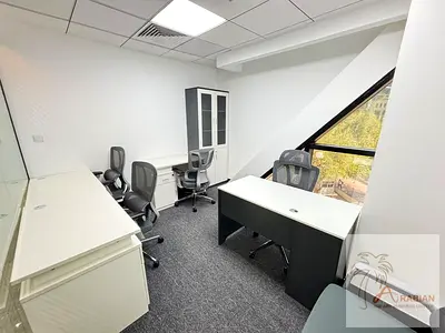Furnished Modern Office | With Ejari DEWA Internet | Near Metro Station