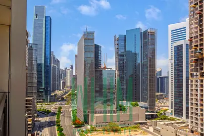 Unfurnished 1BR | Near Metro | Vacant | Balcony | Prime Business Bay Location