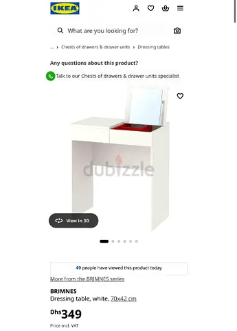 IKEA BRIMNES Dressing table (70x42x77 cm)