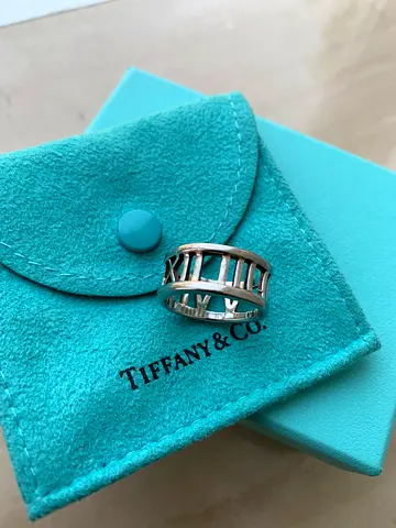 Tiffany & Co - Vintage sterling silver Atlas ring