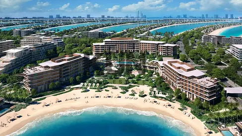إطلالات مارينا على شاطئ البحر | شقة بغرفتي نوم | بالم سنترال ريزيدنسز