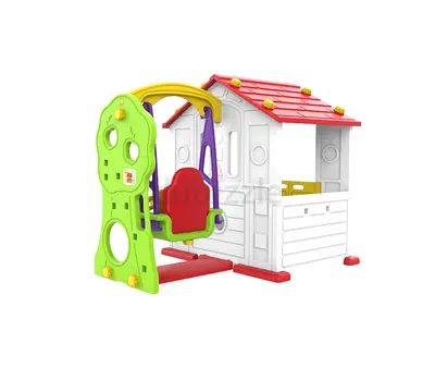 Kids Plastic Play House with Swing Set