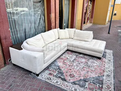 Premium Quality Natuzzi Italian L Shape Sofa Beige