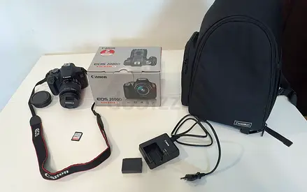 Canon EOS 2000D DSLR Camera – 24.1MP + 18-55mm IS Lens ( with optical image stabilizer)