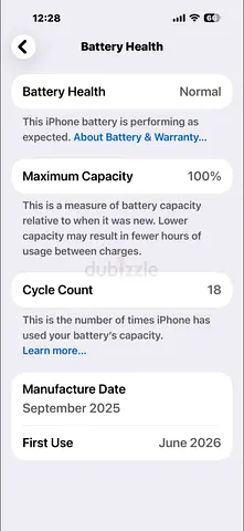 Iphone 17 Pro Max 256GB Deep Blue 18 cycles only under Apple warranty