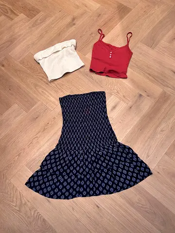 Set of 2 women's summer tops and 1 dress — size small