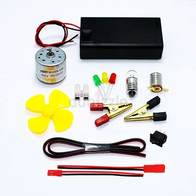 Electric Kit Bulb Holder LBrand New ED Motor Switch Wire Connector Cell Case DIY Project