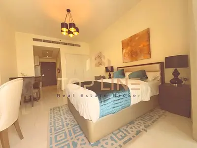 Furnished Studio | DAMAC Ghalia | High-Floor City & Sea Views