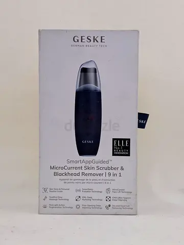 GESKE Microcurrent Skin Scrubber & Blackhead Remover (9-in-1) - New in Box