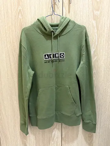Olive green Aero New York City hoodie - S