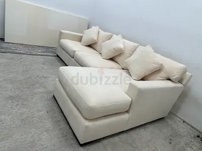 Still brand new crate&barrel beige color lshape sofa