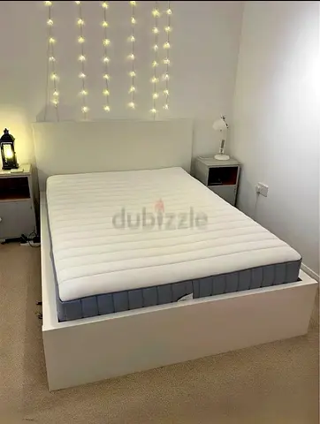 Ikea Queen size bed with mattress and storage drawers