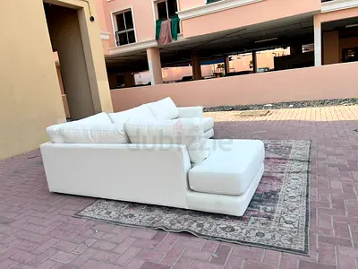 West Elm Haven L Shape Sofa Beige  Like new Condition