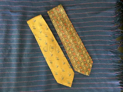 2 Original CALVIN KLEIN Classic Silk Ties