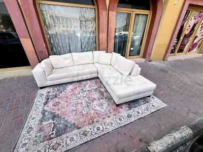 Premium Quality Natuzzi Italian L Shape Sofa Beige
