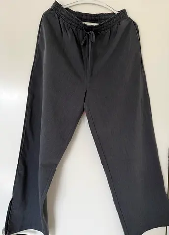 Women’s Casual Grey Trousers with Drawstring Waist
