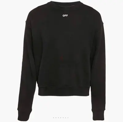 Authentic Off-White Black Diag Skull Cotton Sweatshirt Small