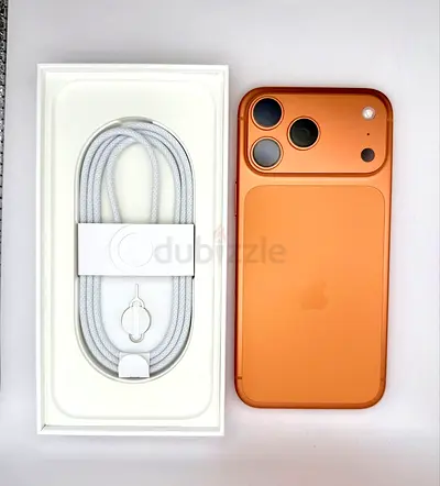 iPhone 17 Promax (Orange) with USB-C cable - Good condition