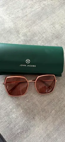 John Jacobs Square Rose Gold Sunglasses