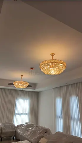 Set of 2 Crystal Chandeliers - Excellent Condition diameter 80cm