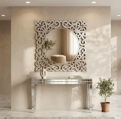 Ornate Mirror console set