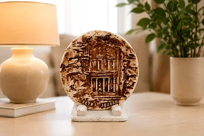 Handcrafted Petra Jordan Decorative Plate - Souvenir Collectible