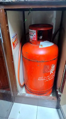 Used Reliance LPG Gas Cylinder 22kg (Orange) - Good Working Condition