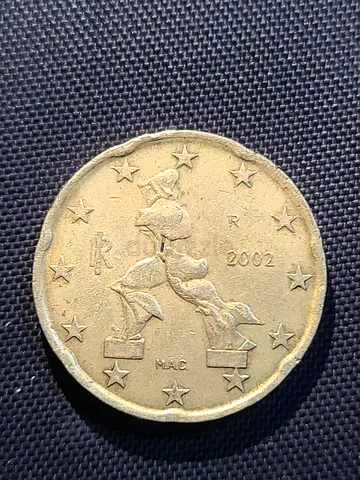 Single 2002 Euro Coin - Used Collectible
