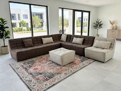 Selling luxury Al Huzaifa Corner sofa foostool
