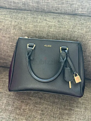 ALDO Black Structured Leather Tote Bag - Excellent Condition