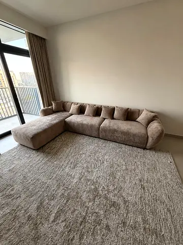Get the brand new L shape sofa brown color available