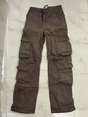 Cargo Trousers - Olive Green, Multiple Pockets