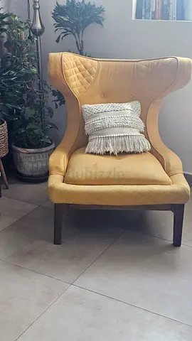 URGENT SALE – Beautiful Yellow Suede Armchairs | Set of 2