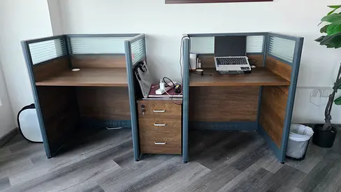 OFFICE DESK WORKSTATION - 6 PIECES