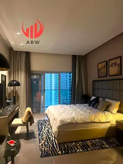 Furnished Studio| Balcony & Pool Access | City View
