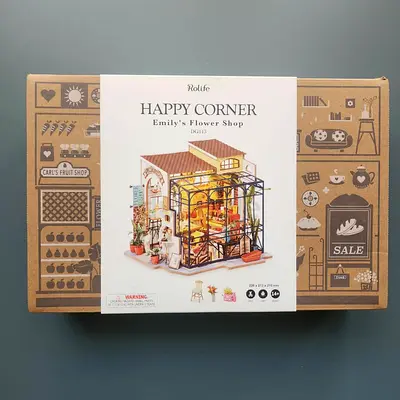Rolife Happy Corner - Emily's Flower Shop Miniature DIY Kit (Sealed Box)