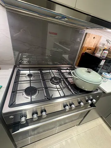 Stainless Steel 5-Burner Gas Range with Oven - Good Condition