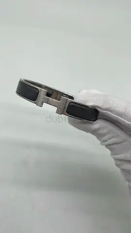 Luxury Hermès Metal Choker bracelet - Silver Tone, Preloved