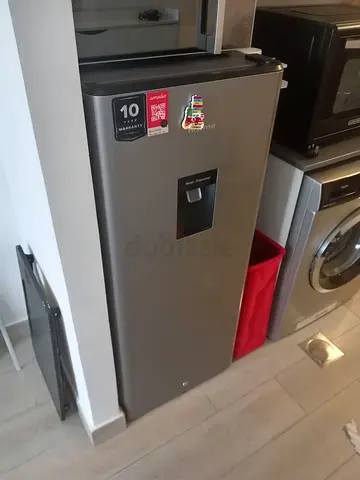 Slim single-door refrigerator with water dispenser – good condition