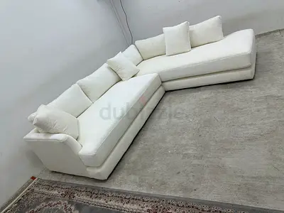 Excellent condition west elm white color lshape sofa
