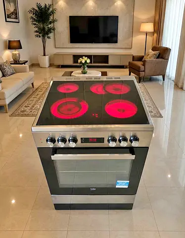 Beko Electric Ceramic Cooker with Oven - Excellent Condition