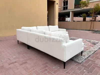 West Elm Corner Sofa Beige