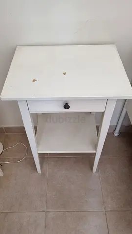 IKEA HEMNES Bedside Table / Nightstand (White Stain) – reasonable condition